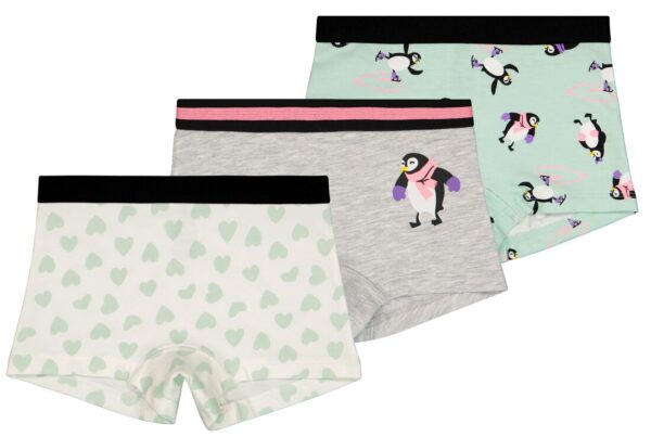 HEMA Kinder Boxers Katoen/stretch - 3 Stuks (lichtgroen)