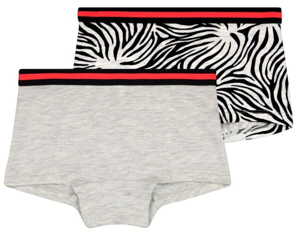 HEMA Kinder Boxers Katoen/stretch- 2 Stuks (lichtgrijs)