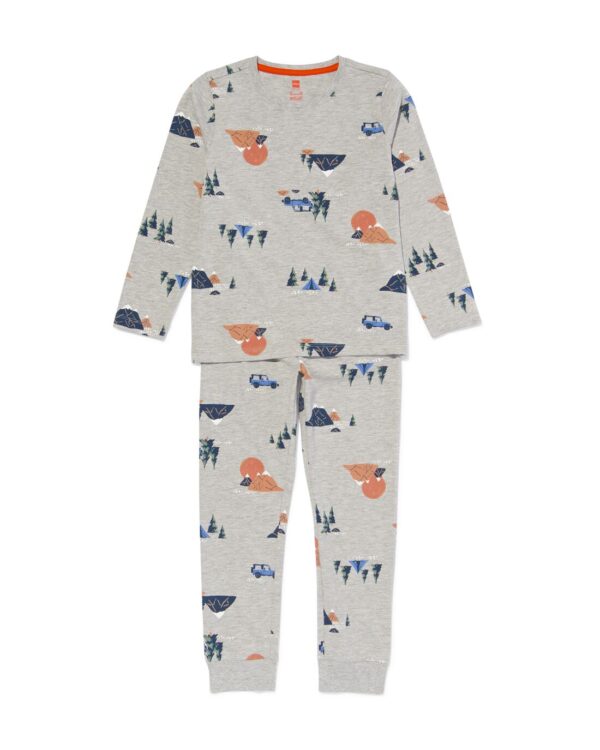 HEMA Kinder Pyjama Avontuur (grijsmelange)