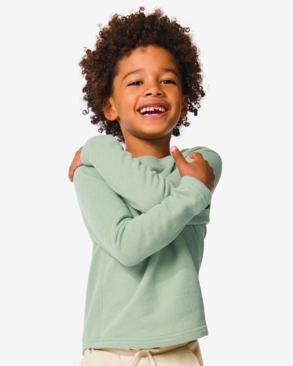 HEMA Kinder Sweater Structuur Groen (groen)