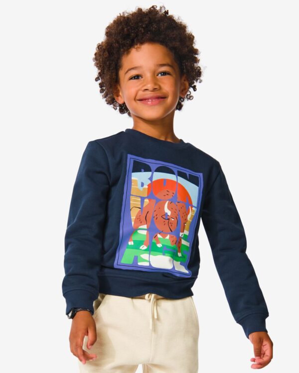 HEMA Kinder Sweater Bonvoyage Donkerblauw (donkerblauw)