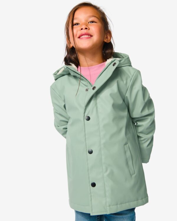 HEMA Kinder Jas PU Met Capuchon Groen (groen)